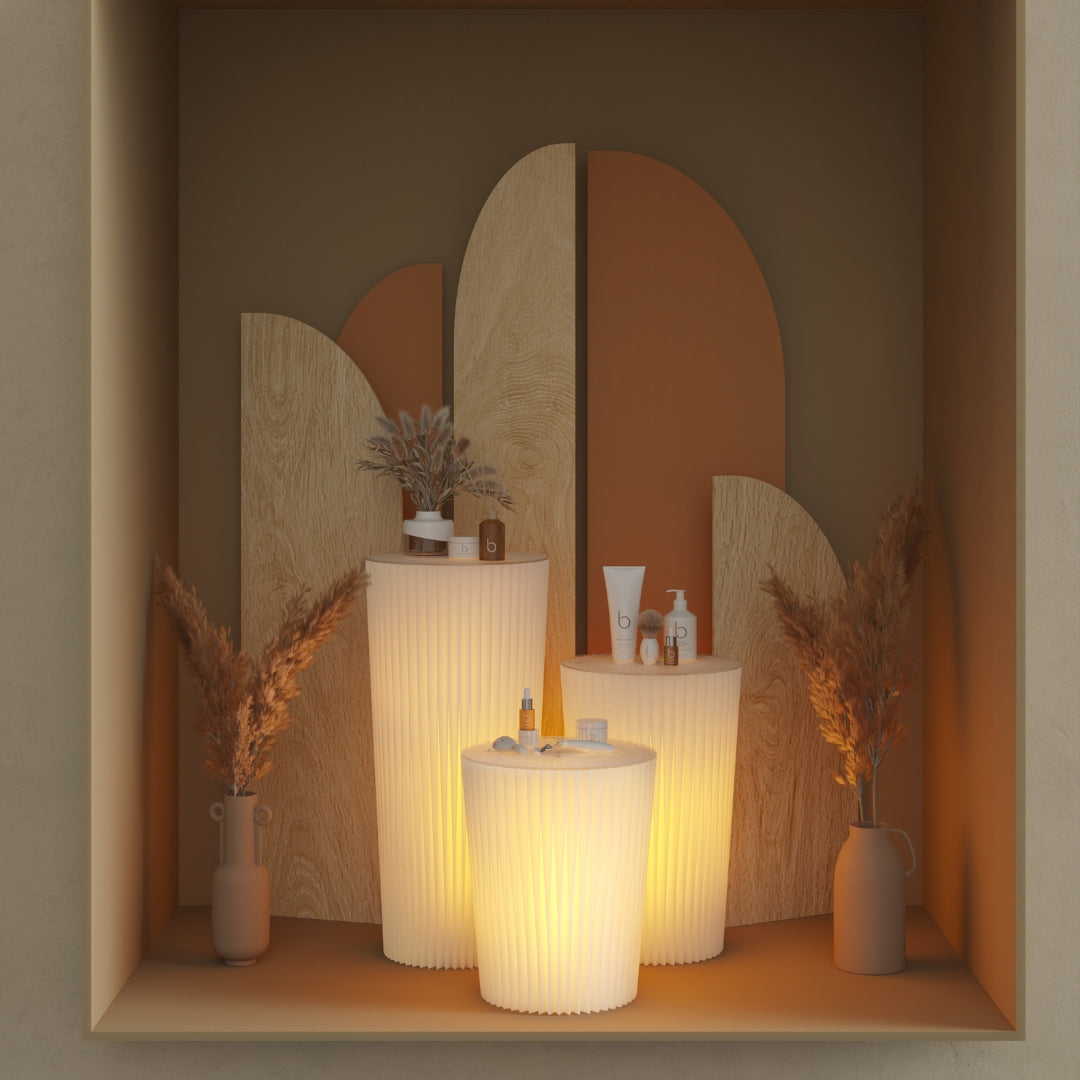 Table basse éclairée