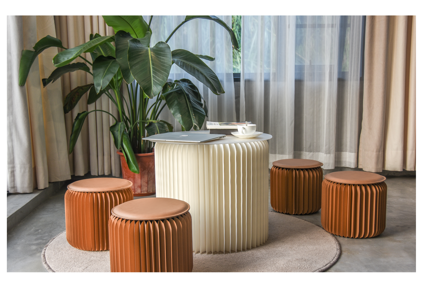 Tabourets pliables S naturels