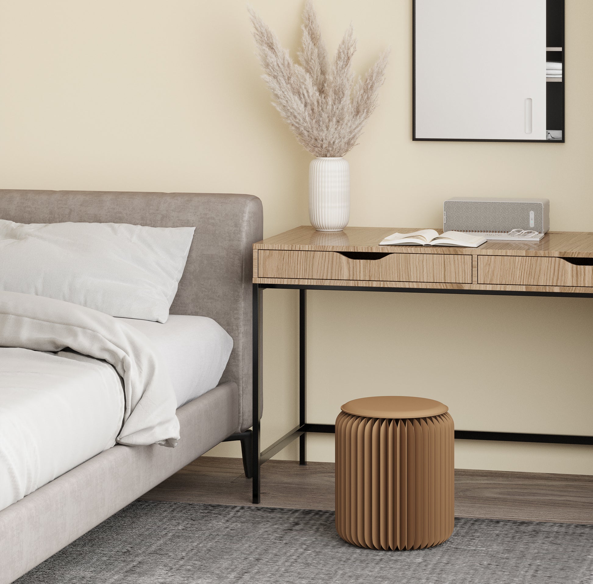 STOOLY Tabouret Pliable en Carton Recyclable Marron 35 cm STOOLY Tabouret Pliable en Carton Recyclable Marron 35 cm
