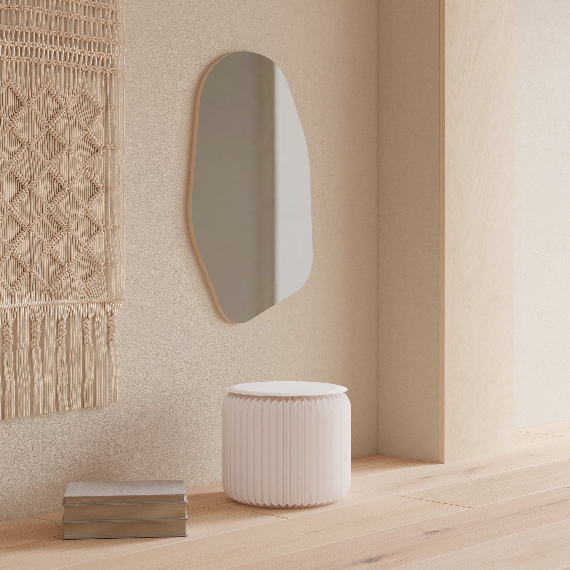 Tabouret pliable S blanc